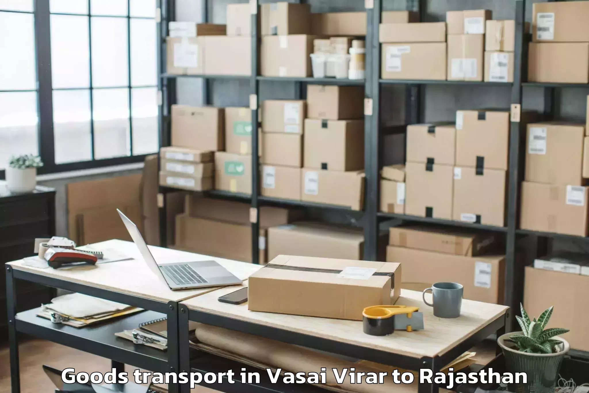 Book Vasai Virar to Bandikui Goods Transport Online